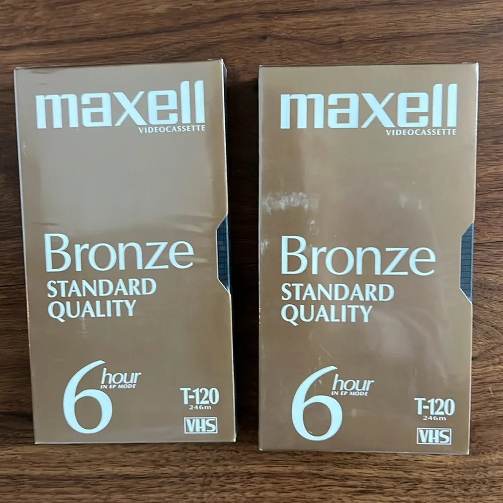 Two Maxell Bronze VHS tapes